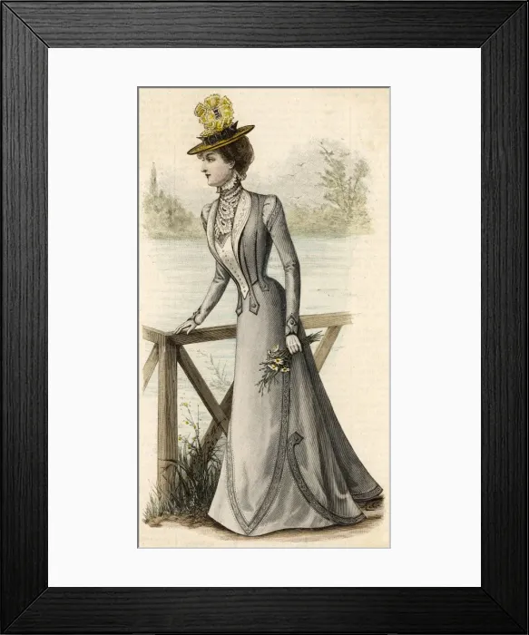 Framed Print : Promenade Dress 1899 Framed Print : Promenade Dress 1899