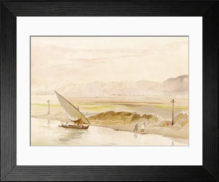 Framed Print : Suez Canal Scene Framed Print : Suez Canal Scene