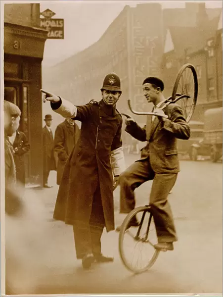 Officer and Unicyclist