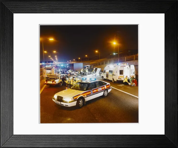 Framed Print : Road Accident Scene 1993 Framed Print : Road Accident Scene 1993