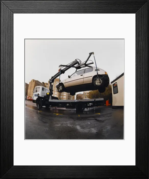 Framed Print : Police Vehicle Removal Framed Print : Police Vehicle Removal