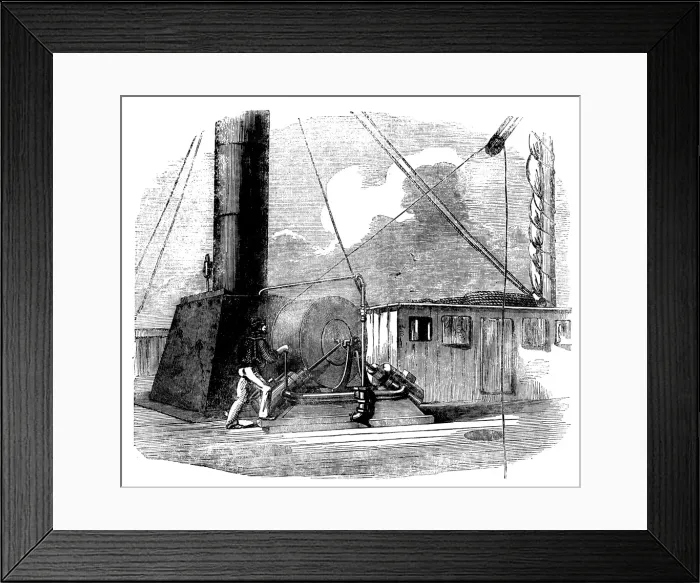 Framed Print : The Spool and Steam Engine used for Sounding the Atlantic, U Framed Print : The Spool and Steam Engine used for Sounding the Atlantic, U