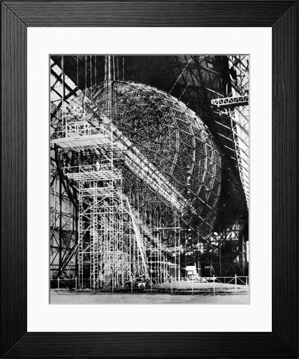Framed Print : The Zeppelin LZ 129, under construction, 1934 Framed Print : The Zeppelin LZ 129, under construction, 1934