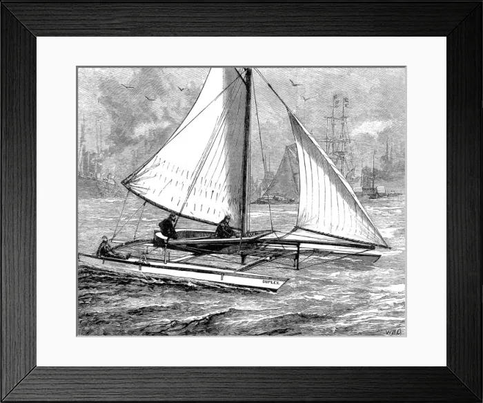 Framed Print : The Duplex Catamaran, 1880 Framed Print : The Duplex Catamaran, 1880