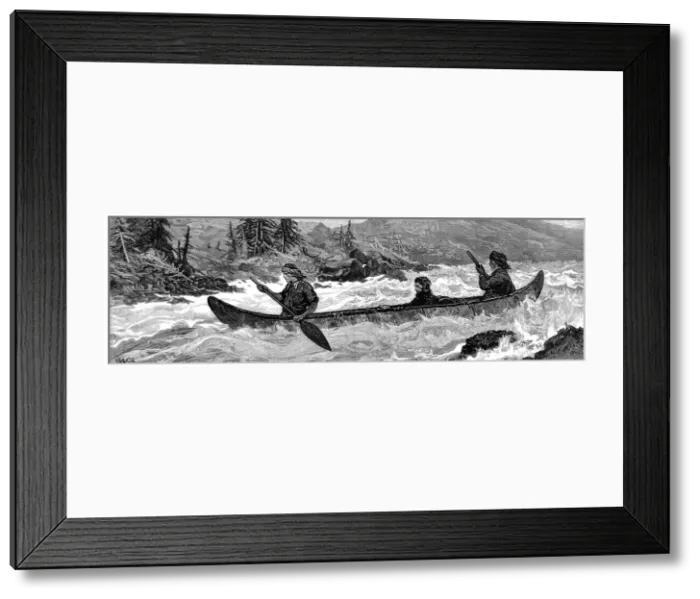 Framed Print : Native American Canoe, 1880 Framed Print : Native American Canoe, 1880
