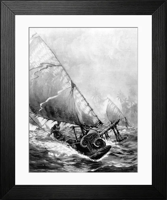 Framed Print : Trobriand Racing Canoes Framed Print : Trobriand Racing Canoes