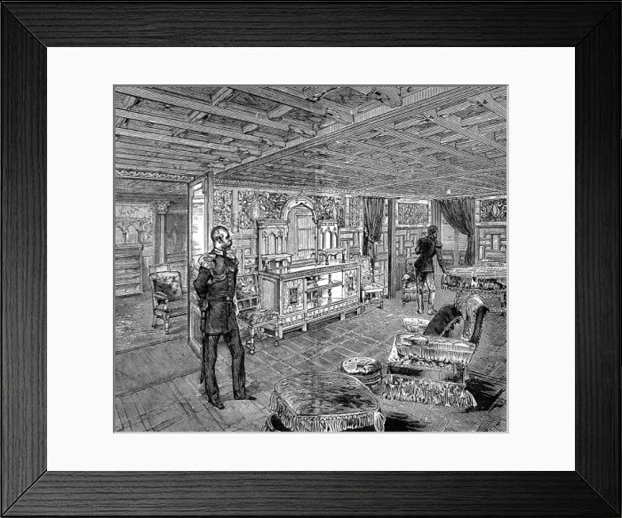 Framed Print : The Crimean Tartar Saloon, SY Livadia, 1880 Framed Print : The Crimean Tartar Saloon, SY Livadia, 1880