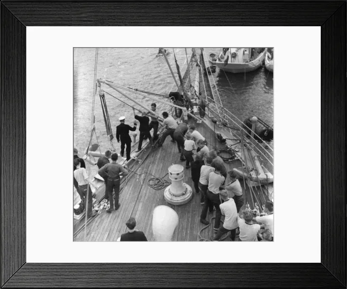 Framed Print : Naval Cadets on Deck Framed Print : Naval Cadets on Deck