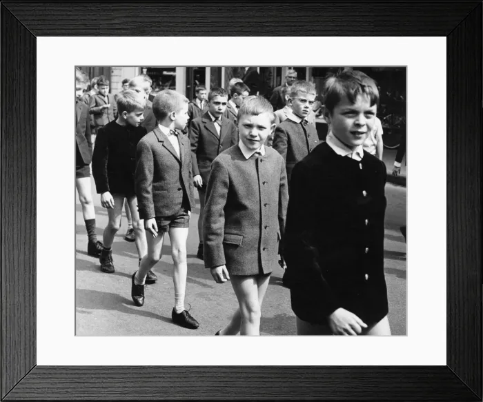 Framed Print : Boys on Church Parade Framed Print : Boys on Church Parade