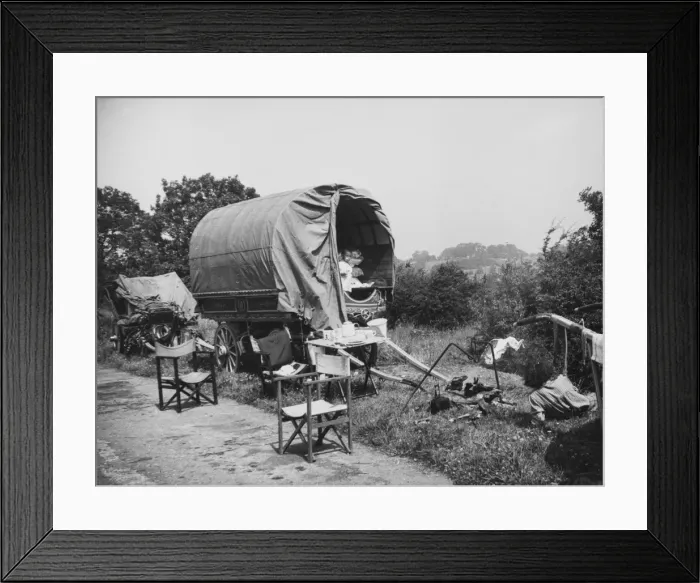 Framed Print : Gipsy Caravans 1940S Framed Print : Gipsy Caravans 1940S