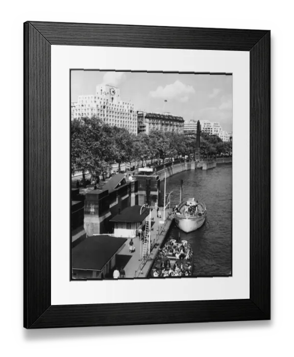 Framed Print : Charing Cross Pier 1950S Framed Print : Charing Cross Pier 1950S