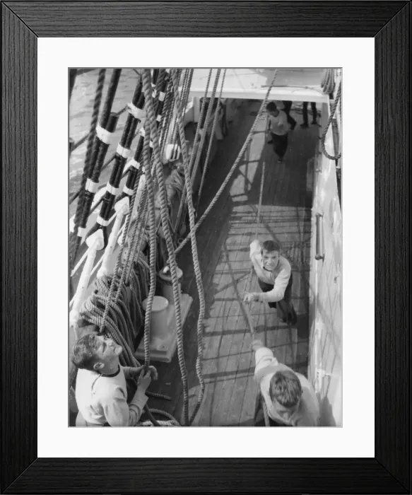 Framed Print : Cadets on the Sorlandet Framed Print : Cadets on the Sorlandet