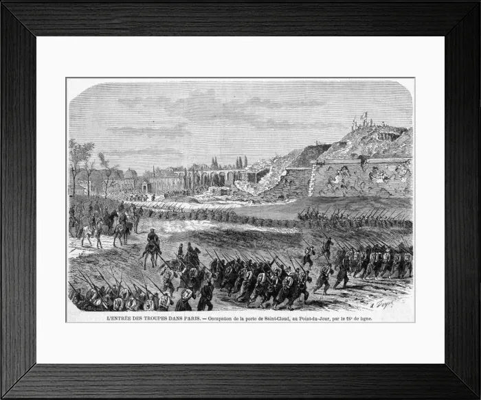 Framed Print : Government Troops Enter Framed Print : Government Troops Enter