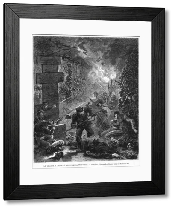 Framed Print : Manhunt in Catacombs