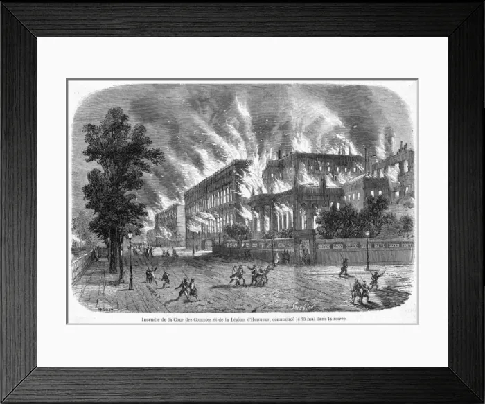 Framed Print : Buildings Fired Framed Print : Buildings Fired