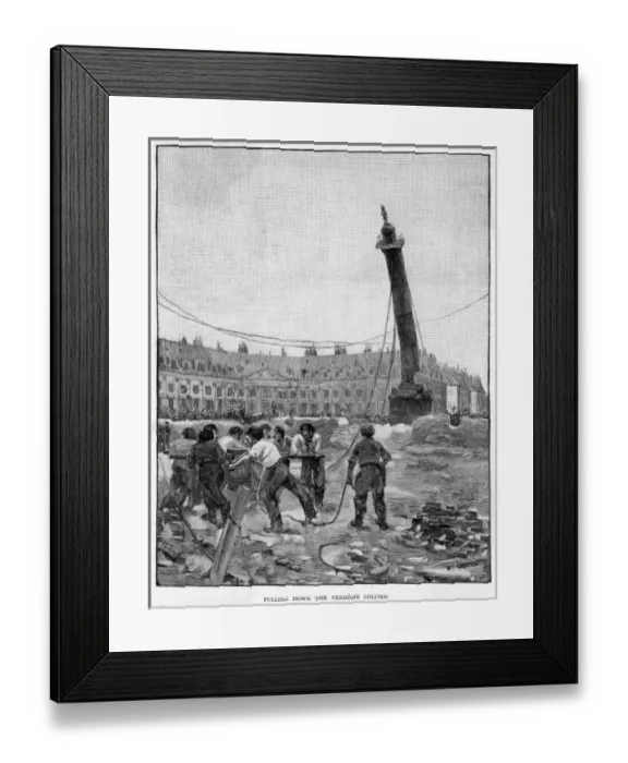 Framed Print : Vendome Column Felled Framed Print : Vendome Column Felled