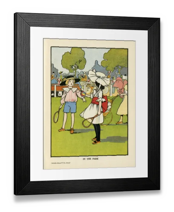 Framed Print : Children / Park C1908 Framed Print : Children / Park C1908
