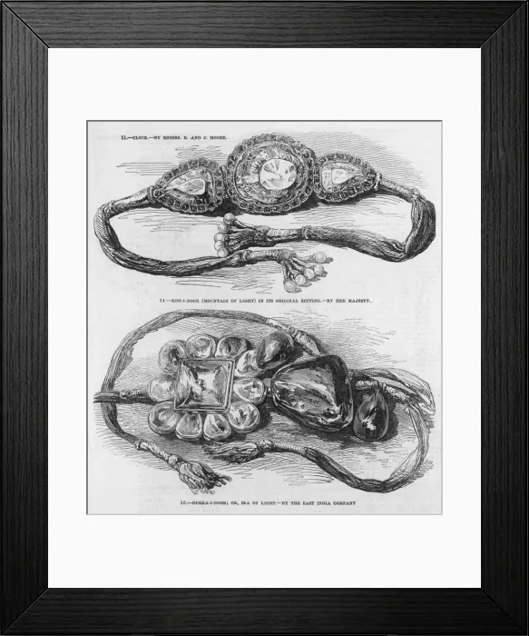 Framed Print : Koh I Noor Diamond 1851 Framed Print : Koh I Noor Diamond 1851