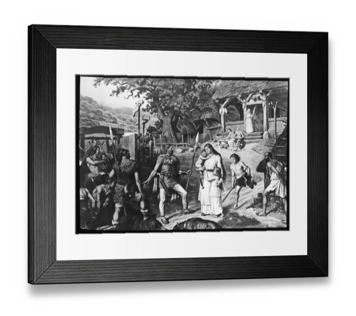 Framed Print : Homestead in Iron Age Framed Print : Homestead in Iron Age