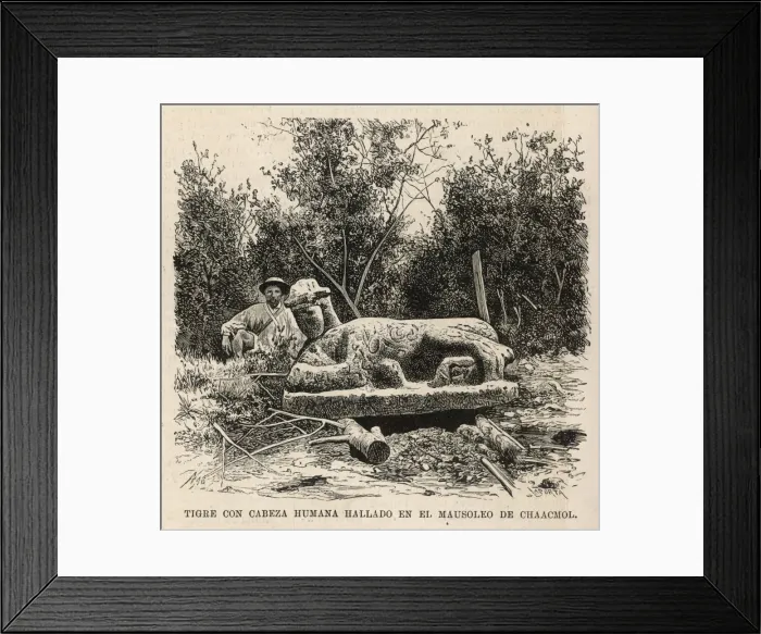 Framed Print : Chichen Itza  /  Jaguar