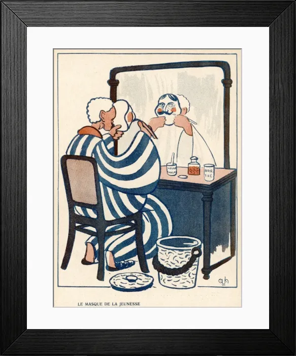 Framed Print : Old Age / Mask of Youth Framed Print : Old Age / Mask of Youth