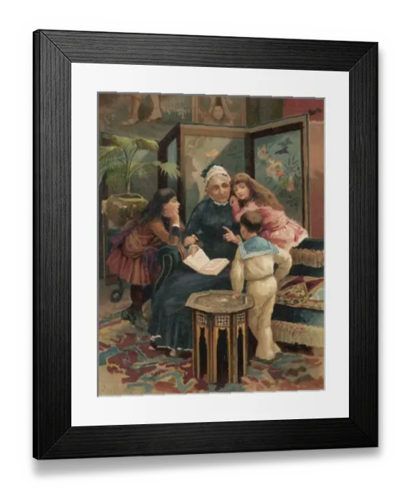 Framed Print : Grandmother / 3 Children Framed Print : Grandmother / 3 Children