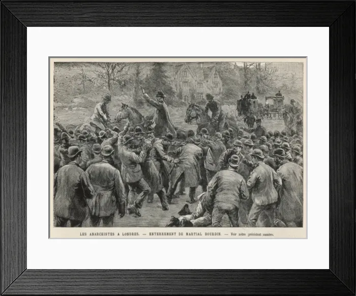 Framed Print : Crowd  /  Bourdin Funeral