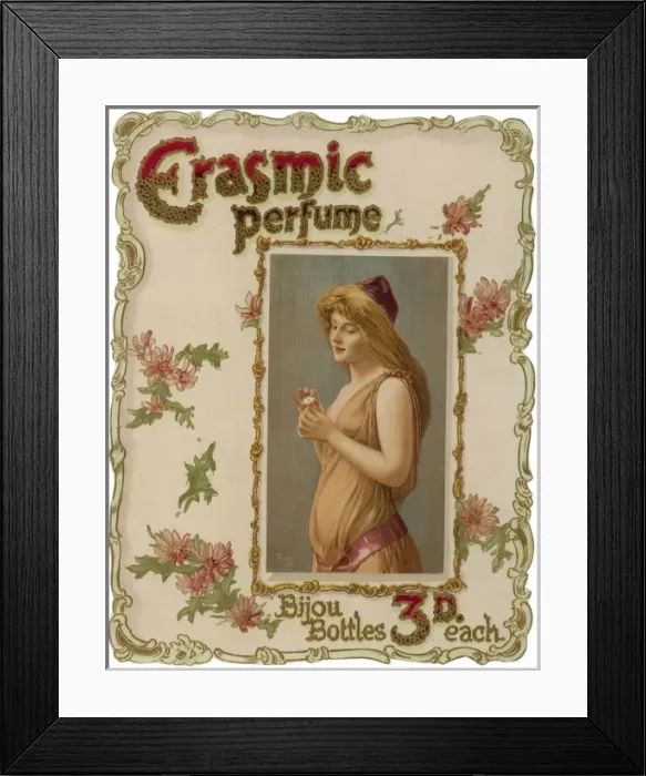 Framed Print : Advert  /  Erasmic Perfume