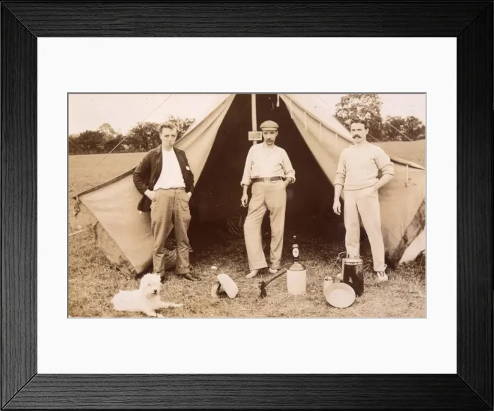 Framed Print : Three Men Camping Framed Print : Three Men Camping