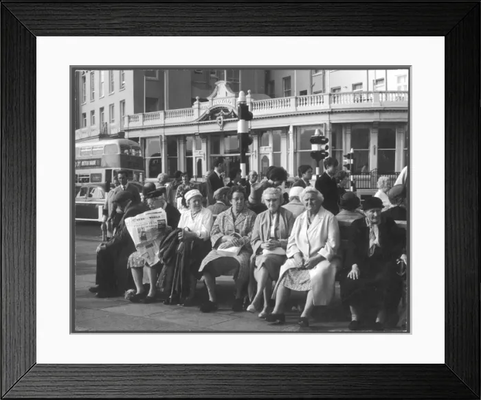 Framed Print : Social / Brighton Old Folk Framed Print : Social / Brighton Old Folk