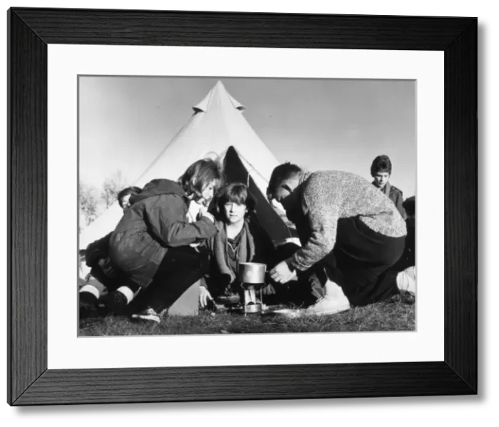 Framed Print : Campers Brew Up Framed Print : Campers Brew Up