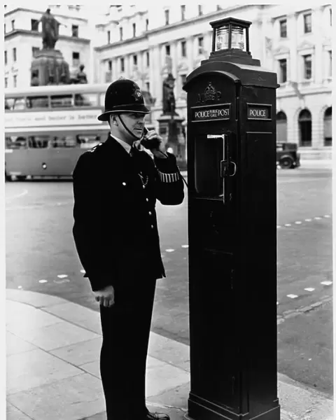 Policeman and Call Box