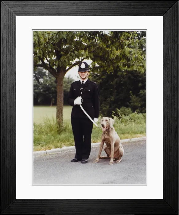 Framed Print : Police Officer and Dog Framed Print : Police Officer and Dog