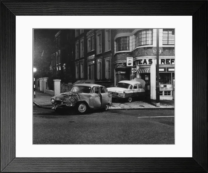 Framed Print : Traffic Accident 1962 Framed Print : Traffic Accident 1962