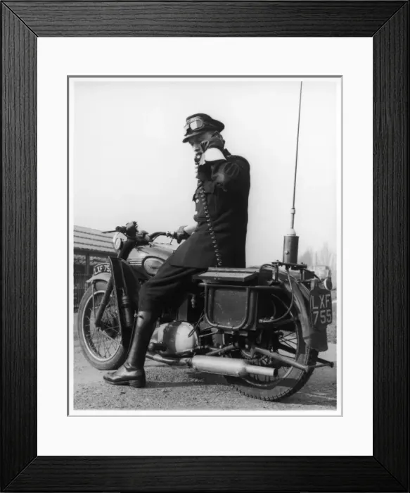 Framed Print : Police Motorcyclist Framed Print : Police Motorcyclist