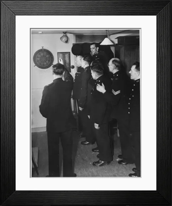 Framed Print : Police Playing Darts Framed Print : Police Playing Darts