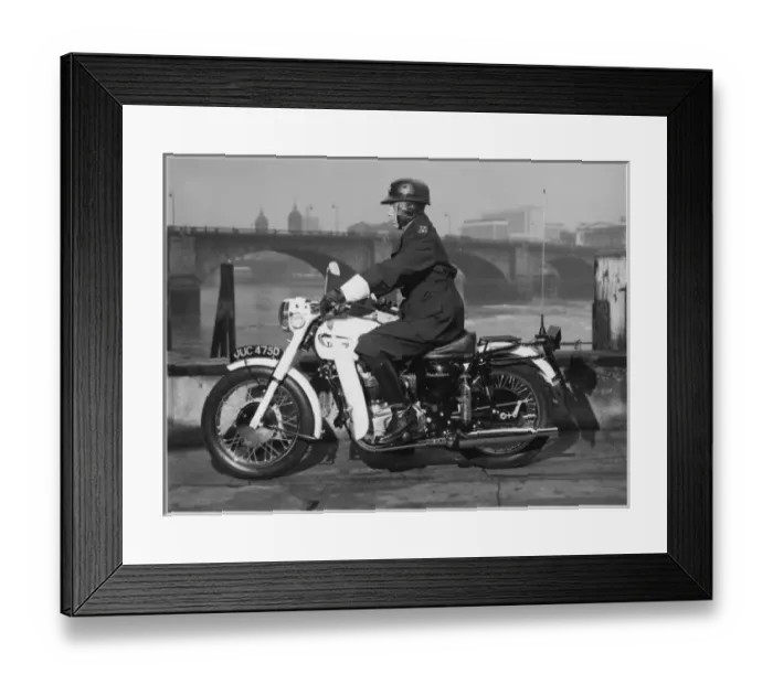 Framed Print : Police Motorcyclist Framed Print : Police Motorcyclist