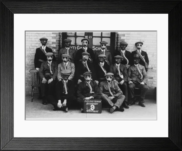 Framed Print : Police / Anti-Gas School Framed Print : Police / Anti-Gas School