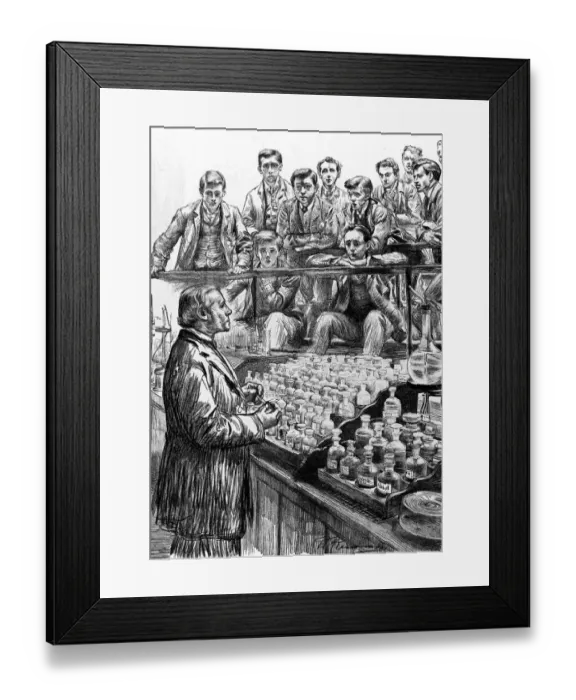 Framed Print : A lecture in Chemistry Framed Print : A lecture in Chemistry