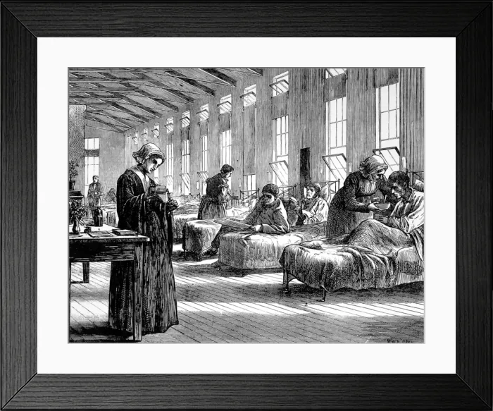 Framed Print : Ward in the Hampstead small pox hospital Framed Print : Ward in the Hampstead small pox hospital