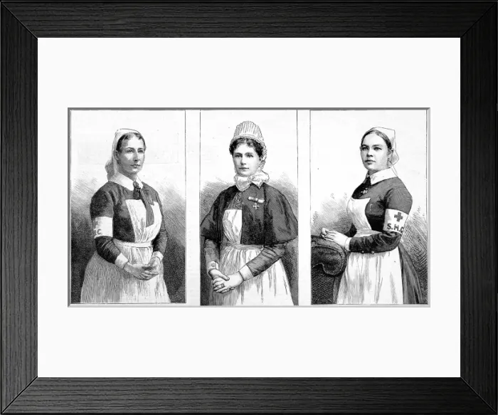 Framed Print : Nurses decorated with the Royal Red Cross Framed Print : Nurses decorated with the Royal Red Cross