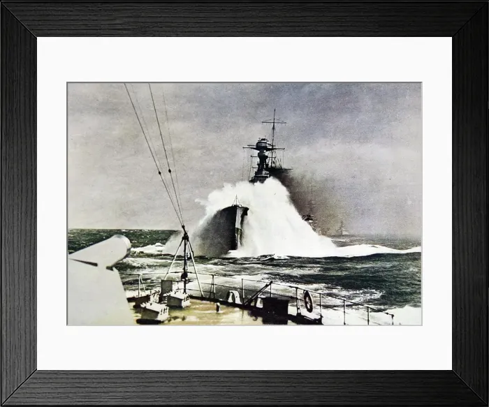 Framed Print : HMS Royal Oak viewed from HMS Queen Elizabeth, 1935 Framed Print : HMS Royal Oak viewed from HMS Queen Elizabeth, 1935