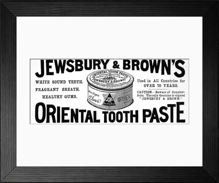 Framed Print : Advertisement for toothpaste Framed Print : Advertisement for toothpaste