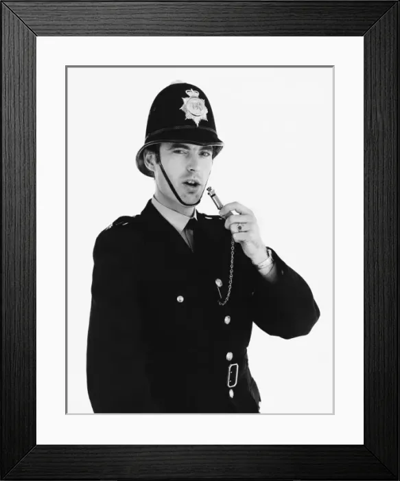 Framed Print : Policeman & Whistle Framed Print : Policeman & Whistle