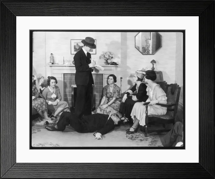 Framed Print : Murder Mystery Party Framed Print : Murder Mystery Party