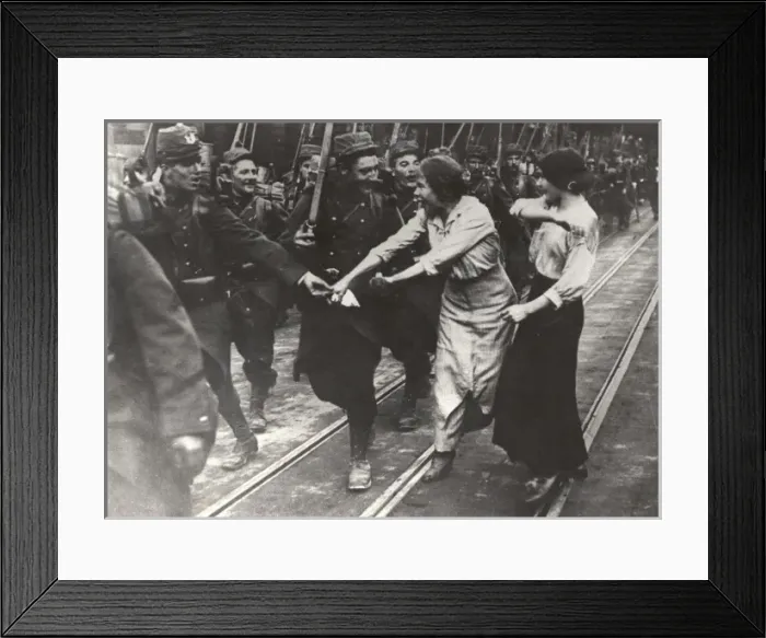 Framed Print : French Troops Off to War Framed Print : French Troops Off to War