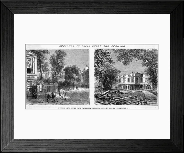 Framed Print : Thiers home Sacked Framed Print : Thiers home Sacked