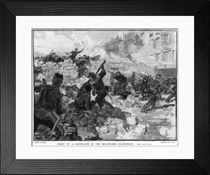 Framed Print : Defence of Barricade Framed Print : Defence of Barricade