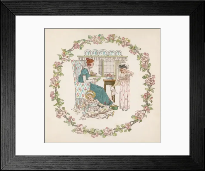 Framed Print : Sister Tears up Book 19C Framed Print : Sister Tears up Book 19C