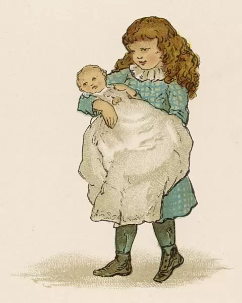 Angelina Holds Baby 1870